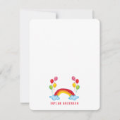 虹と風船の誕生日お礼カード ノートカード (正面)