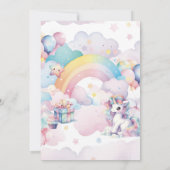 虹と魔法の誕生日招待状 2025 招待状 (裏面)
