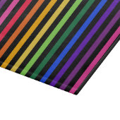 虹と黒のストライプ カッティングボード (角)