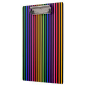 虹と黒のストライプ クリップボード (左)