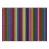 虹と黒のストライプ テーブルクロス (正面(横))