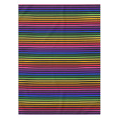 虹と黒のストライプ テーブルクロス (正面)