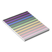 虹と黒のストライプ ノートパッド (アングル)