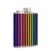虹と黒のストライプ フラスク (右)