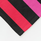 虹と黒のストライプ フリースブランケット (角)