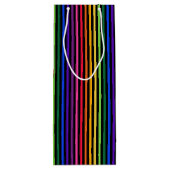 虹と黒のストライプ ワインギフトバッグ (裏面)