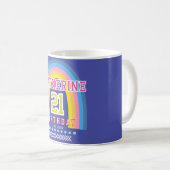 虹と21歳の誕生日 青 コーヒーマグカップ (正面右)