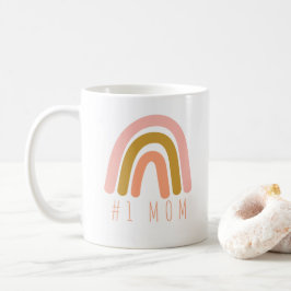 虹と#1 MOM 名入れ コーヒーマグ コーヒーマグカップ