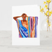 虹によっては挨拶状が夢を見ます カード (黄色い花)