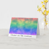 虹によっては挨拶状が夢を見ます カード (黄色い花)