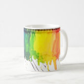 虹によって溶かされるクレヨンの芸術の芸術家のコーヒー・マグ コーヒーマグカップ (正面右)