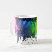 虹によって溶かされるクレヨンの芸術の芸術家のコーヒー・マグ コーヒーマグカップ (正面左)
