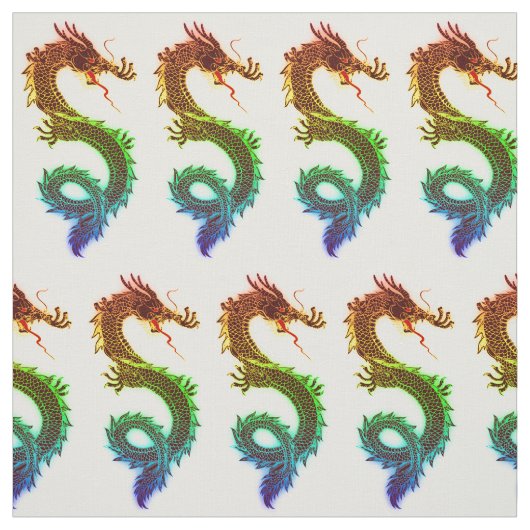 虹によって着色される中国のなドラゴン ファブリック (見本)