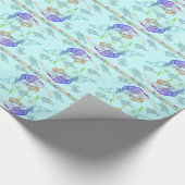 虹によって着色される人魚および海の創造物 ラッピングペーパー (角)