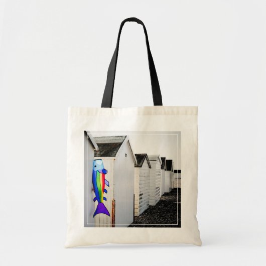 虹によって着色される凧 トートバッグ (正面)