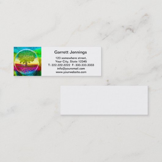 虹によって着色される生命の樹 スキニー名刺 (正面/裏面)