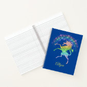 虹に対してキラキラ輝くユニコーン ノートブック (内部)