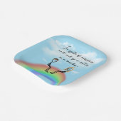 虹に座る棒人間カップル ペーパープレート (傾斜あり)