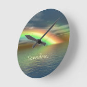 虹に ラウンド壁時計 (傾斜)