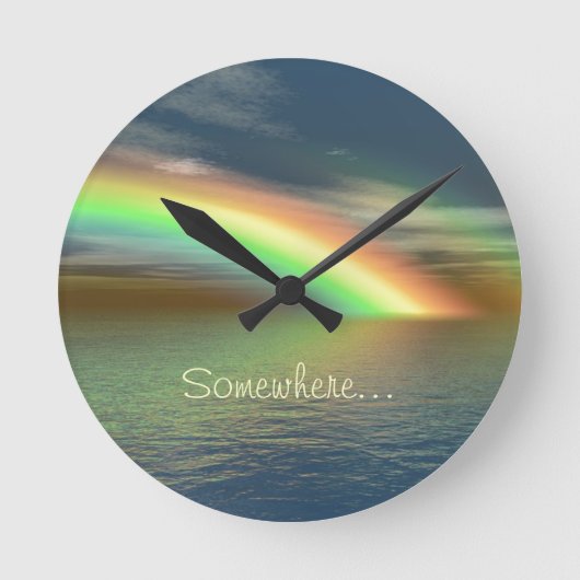虹に ラウンド壁時計 (正面)