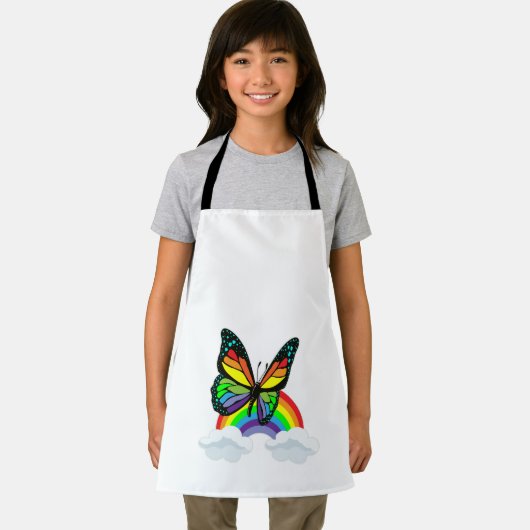 虹のある蝶 エプロン (インサイチュ)