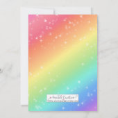 虹のうんち絵文字の誕生日パーティー招待状 招待状 (裏面)