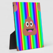 虹のうんち絵文字 フォトプラーク (側面)