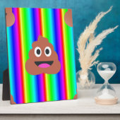 虹のうんち絵文字 フォトプラーク (側面)