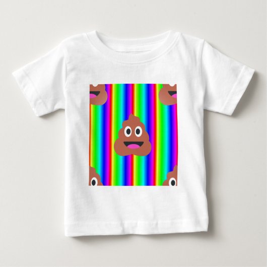 虹のうんち絵文字 ベビーTシャツ (正面)