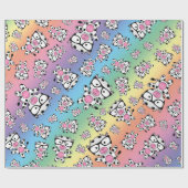 虹のおたく牛パターン ラッピングペーパー (フラット)