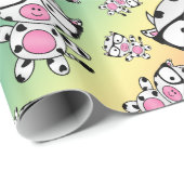 虹のおたく牛パターン ラッピングペーパー (ロールコーナー)