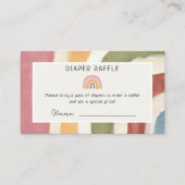 虹のおむつラッフルボホベイビーシャワーの下 エンクロージャーカード (正面)