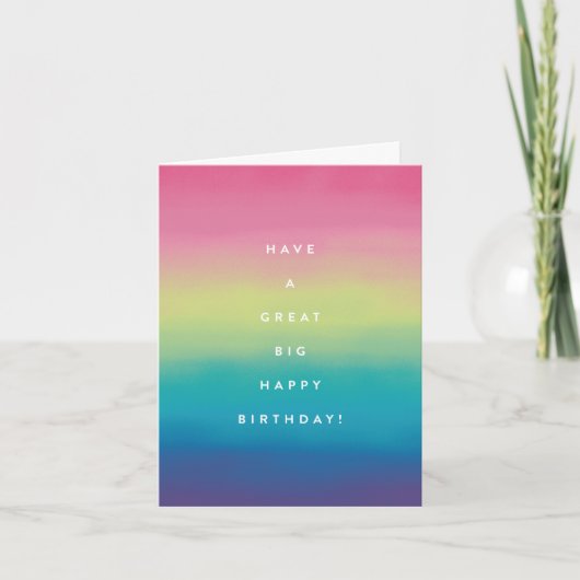 虹のお誕生日おめでとう カード (正面)