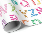 虹のかわいいアルファベット ラッピングペーパー (ロールコーナー)