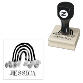 虹のかわいいキッズウォーターモダンカラー ラバースタンプ