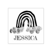 虹のかわいいキッズウォーターモダンカラー ラバースタンプ (インプリント)