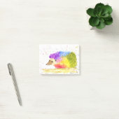 虹のかわいいハリネズミの水彩画 ポストイット (オフィス)
