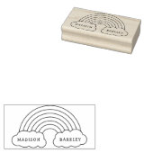 虹のかわいい子の名前ラバースタンプ ラバースタンプ (押印)