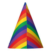 虹のかわいい子の誕生日パーティー パーティーハット (裏面)