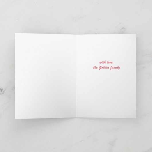 虹のかわいい手描きカラフルカスタム シーズンカード (内部)