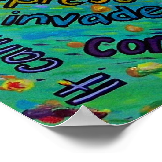 虹のがんはエンジェルのポスターを絵画できない ポスター (角)