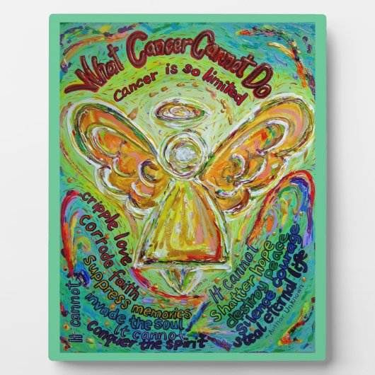 虹のがんはエンジェルアートの額絵画を切れない フォトプラーク (正面)