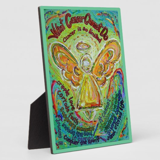 虹のがんはエンジェルアートの額絵画を切れない フォトプラーク (側面)