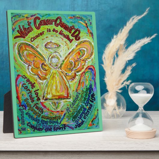 虹のがんはエンジェルアートの額絵画を切れない フォトプラーク (側面)