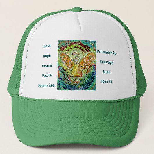 虹のがんは天使の帽子も帽子も虹のがんも キャップ (正面)