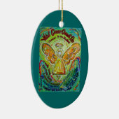 虹のがんは天使オーナメントできないカスタマイズ セラミックオーナメント (右)