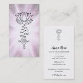 *~*虹のきらめきロータス霊気の癒し 名刺 (正面/裏面)