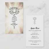 *~*虹のきらめき霊気癒しエネルギーロータス 名刺 (正面/裏面)