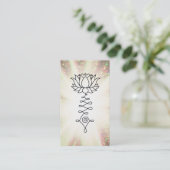 *~*虹のきらめき霊気癒しエネルギーロータス 名刺 (スタンド正面)