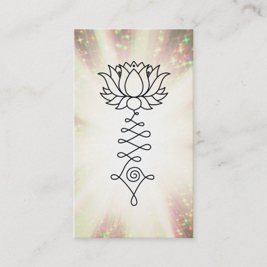 *~*虹のきらめき霊気癒しエネルギーロータス 名刺 (正面)